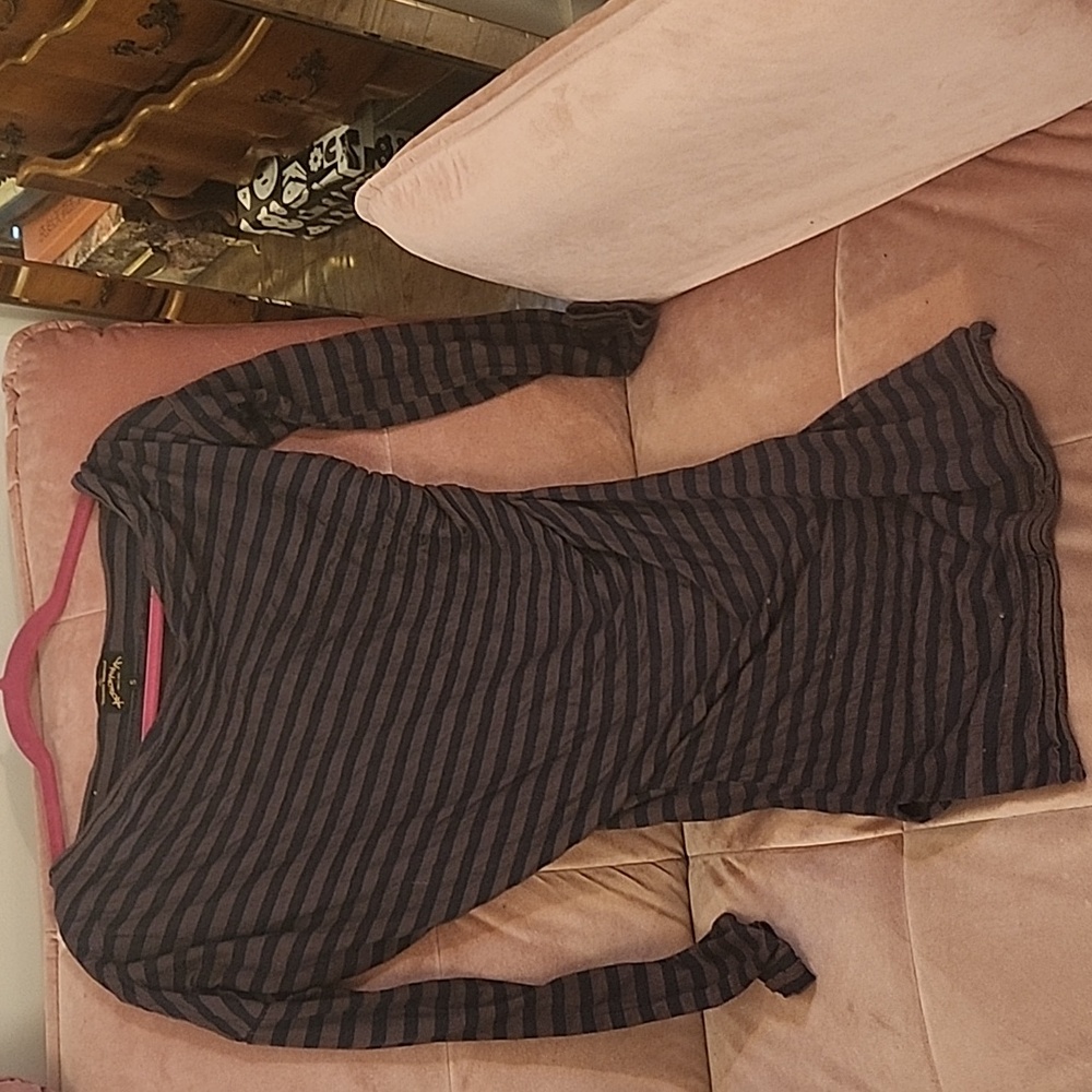 VIVIENNE WESTWOOD purple asymmetrical stripped dress